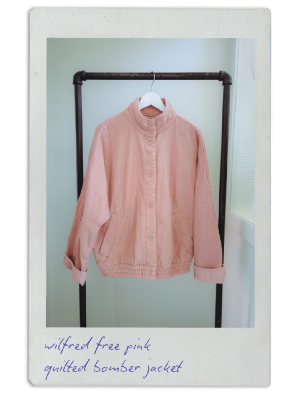 wilfred free quilted cotton/linen bomber jacket